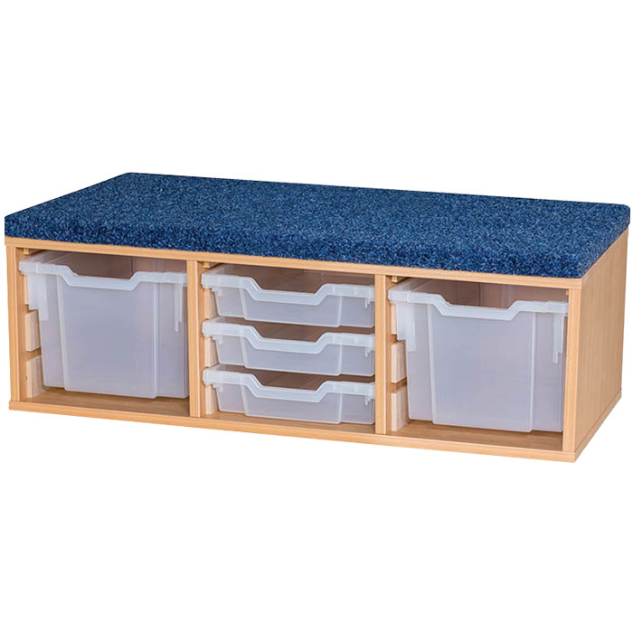 Classroom Step With 2 Extra Deep Trays And 3 Shallow Trays - 335mm