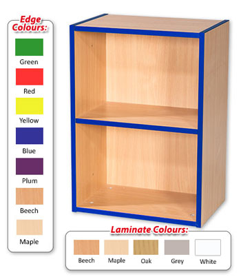 KubbyKurve Library Two Tier 1+1 Shelf Unit