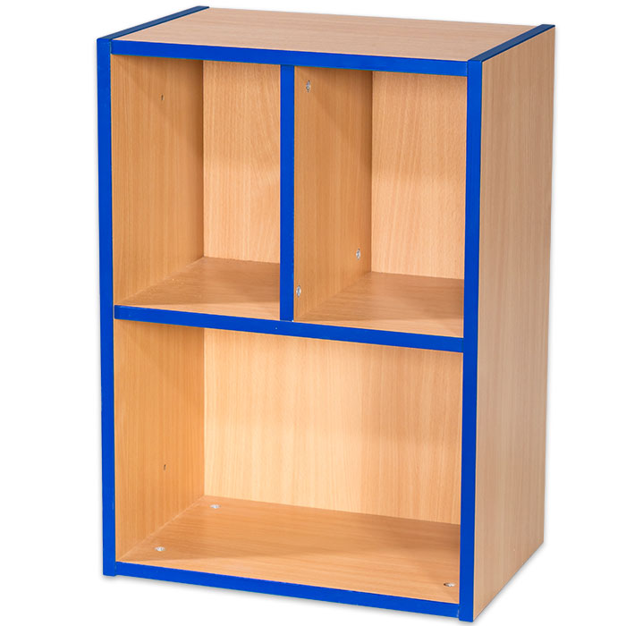 KubbyKurve Library Two Tier 2+1 Shelf Unit