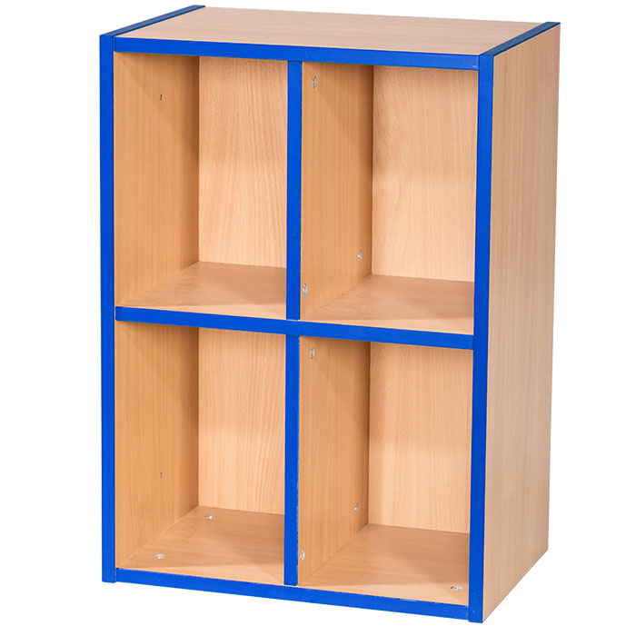 KubbyKurve Library Two Tier 2+2 Shelf Unit