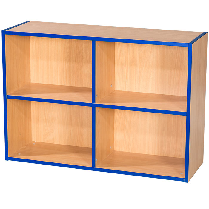 KubbyKurve Library Two Tier 2+2 Shelf Unit