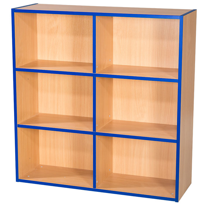 KubbyKurve Library Three Tier 2+2+2 Shelf Unit