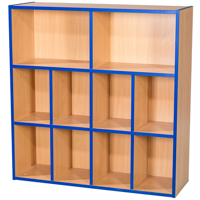 KubbyKurve Library Three Tier 2+4+4 Shelf Unit