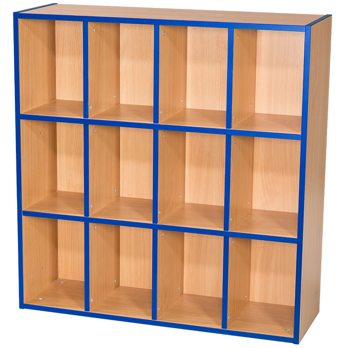 KubbyKurve Library Three Tier 4+4+4 Shelf Unit