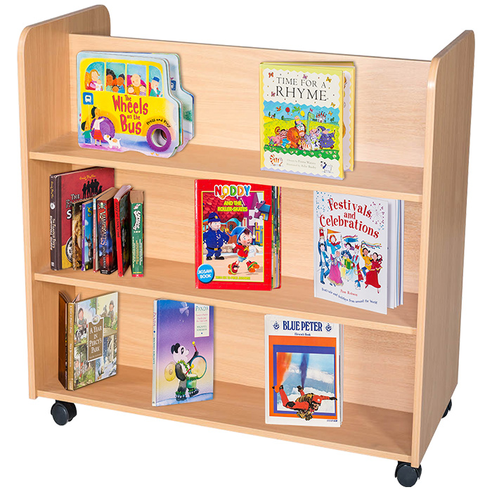 Double Sided Mobile Bookcase