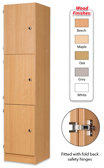 Secondary Height Three Door Locker - 1800mm