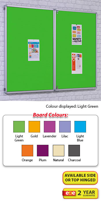 Accents Flameshield Tamperproof Noticeboard - Double Doors