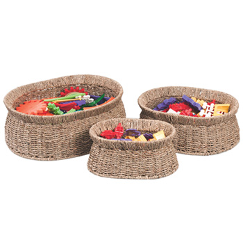 Seagrass Oval Basket - Set Of 3