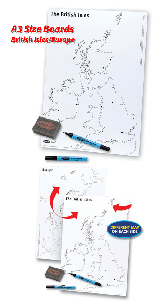 Show-Me A3 Extra Large Double Sided - British Isles / Europe Show-Me A3 Extra Large Double Sided - British Isles / Europe