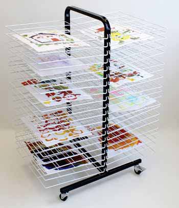 Mobile 40 Shelf Drying Rack With Large Shelves