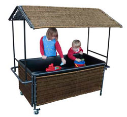 Wicker Water Tray & Shelter (With Tray)