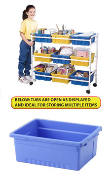 Multi Purpose Cart With 9 Open Tubs
