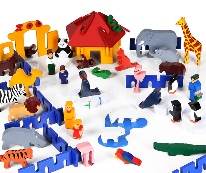 Wooden Zoo Playset