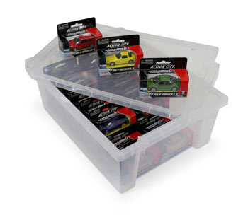 25 Die Cast Cars + Tray And Lid