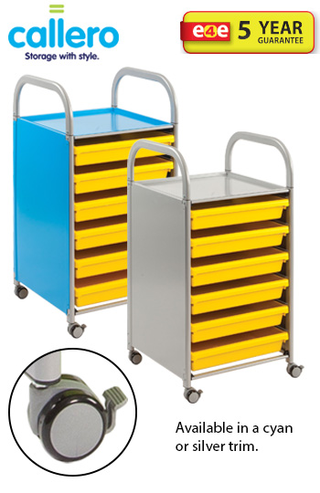 Callero® A3 Paper Trolley With 6 Trays