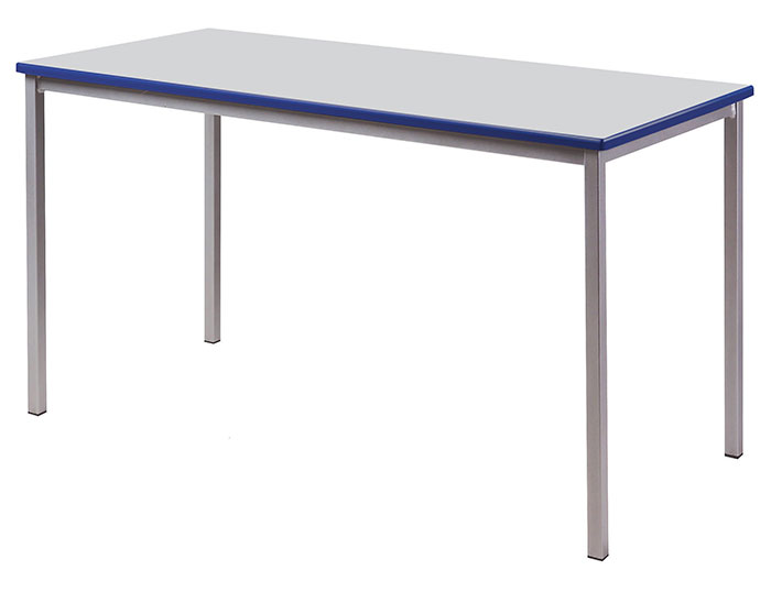 Cast Pu Edged Fully Welded Rectangular Classroom Table with Melamine Top