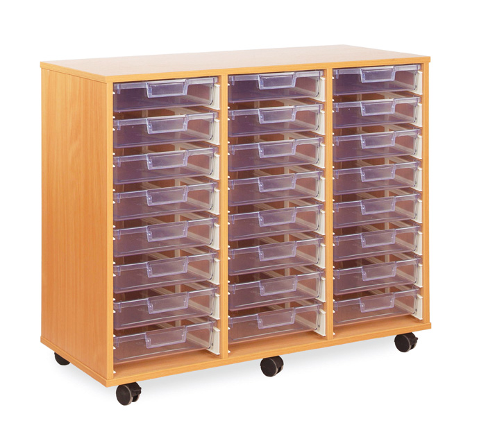 24 Crystal Clear Shallow Tray Storage Unit 24 Crystal Clear Shallow Tray Storage Unit