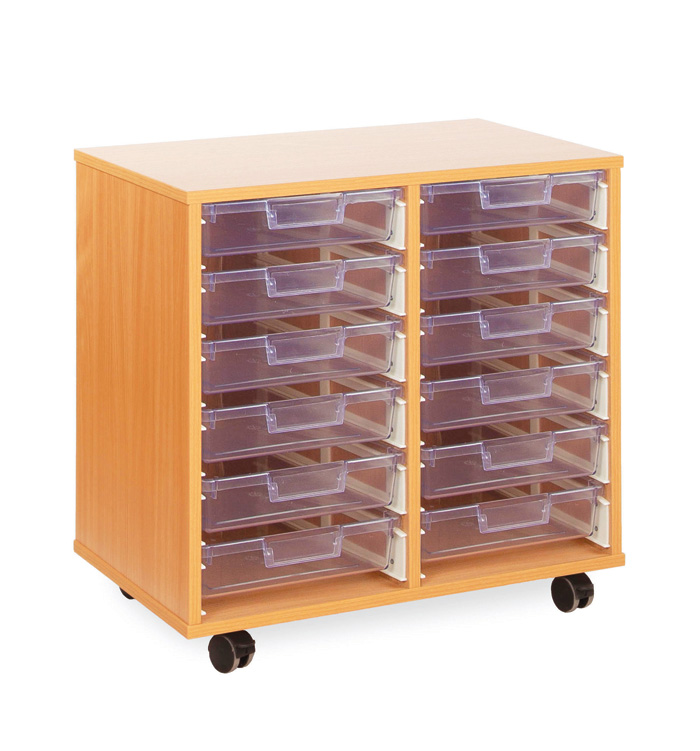 12 Crystal Clear Shallow Tray Storage Unit 12 Crystal Clear Shallow Tray Storage Unit