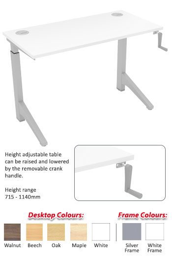 Raiz-IT Manual Height Adjustable Table