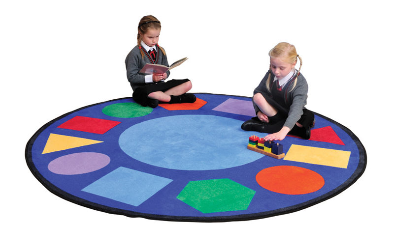 Geometric Round Learning Rug - 1.9m Diameter Geometric Round Learning Rug - 1.9m Diameter