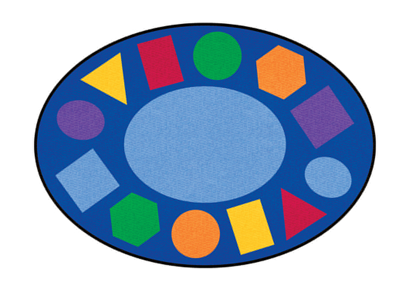 Geometric Oval Learning Rug - 2.8m x 1.9m Geometric Oval Learning Rug - 2.8m x 1.9m