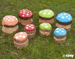 Medium Mushroom Painted Seats (12PK)