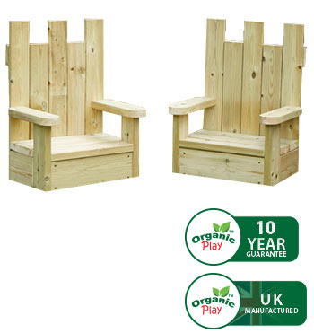 Outdoor Wooden Thrones - Set Of 2