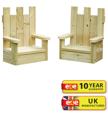 Outdoor Wooden Thrones - Set Of 2