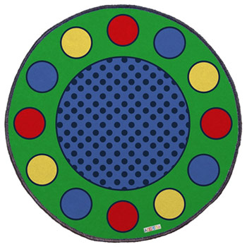 Coloured Circles Carpet - 2m Diameter
