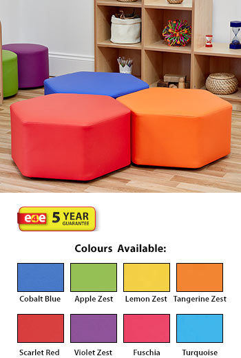 Acorn Early Years Large Hexagon Foam Seats - (Set of Three)