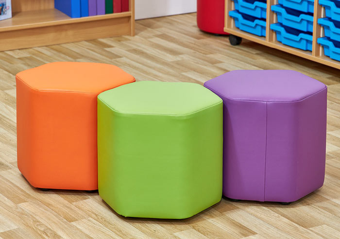 Acorn Early Years Mini Hexagon Foam Seats - (Set of Three)