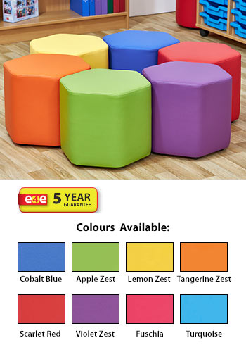 Acorn Early Years Mini Hexagon Foam Seats - (Set of Six)