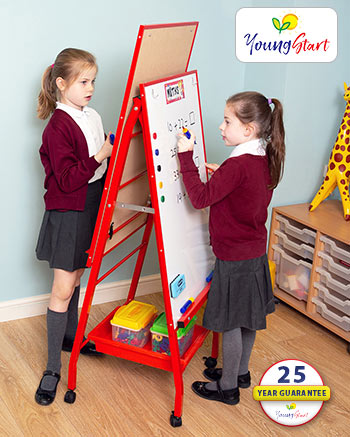 Height Adjustable - Double Boarded Mobile Easel - Portrait