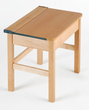 Single Wooden Locker Desk - Beech Top Single Wooden Locker Desk - Beech Top