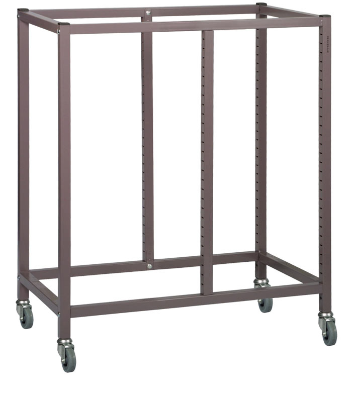 Gratnells Science Range - Bench Height Empty Double Column Trolley - 860mm (holds 12 shallow trays or equivalent)