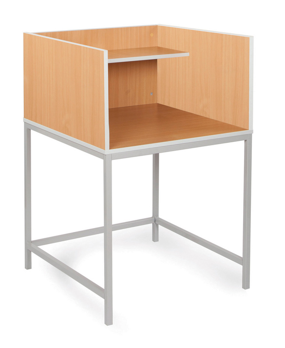 Study Carrel with Straight Leg Frame