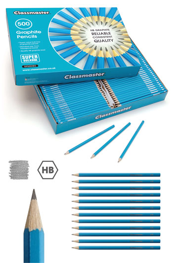 Super Classbox of 500 Graphite Pencils
