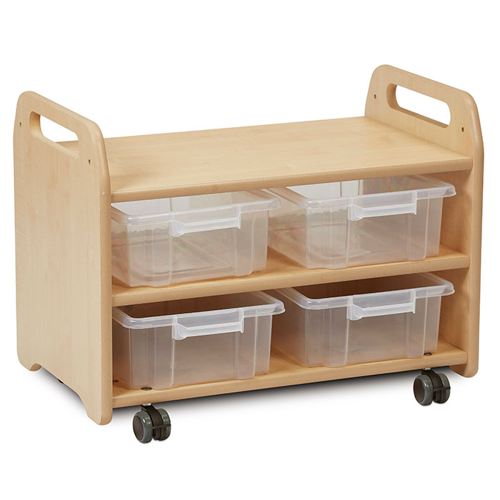 PlayScapes™ Easel Stand & Storage Trolley With 4 Clear Tubs