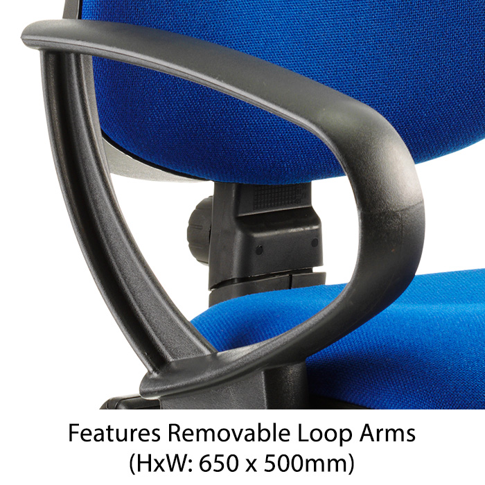 e4e - Eclipse 1 Lever Task Operator Chair With Loop Arms