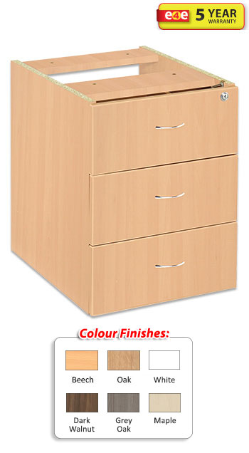 Fixed Pedestal - 3 Drawers