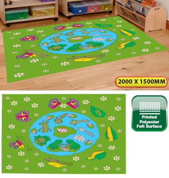 Frog And Butterfly Lifecycle Mat - 2m x 1.5m