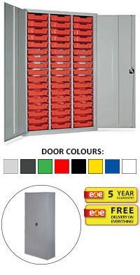 Lockable Treble Cupboard With 51 Shallow Trays Set - 1830mm