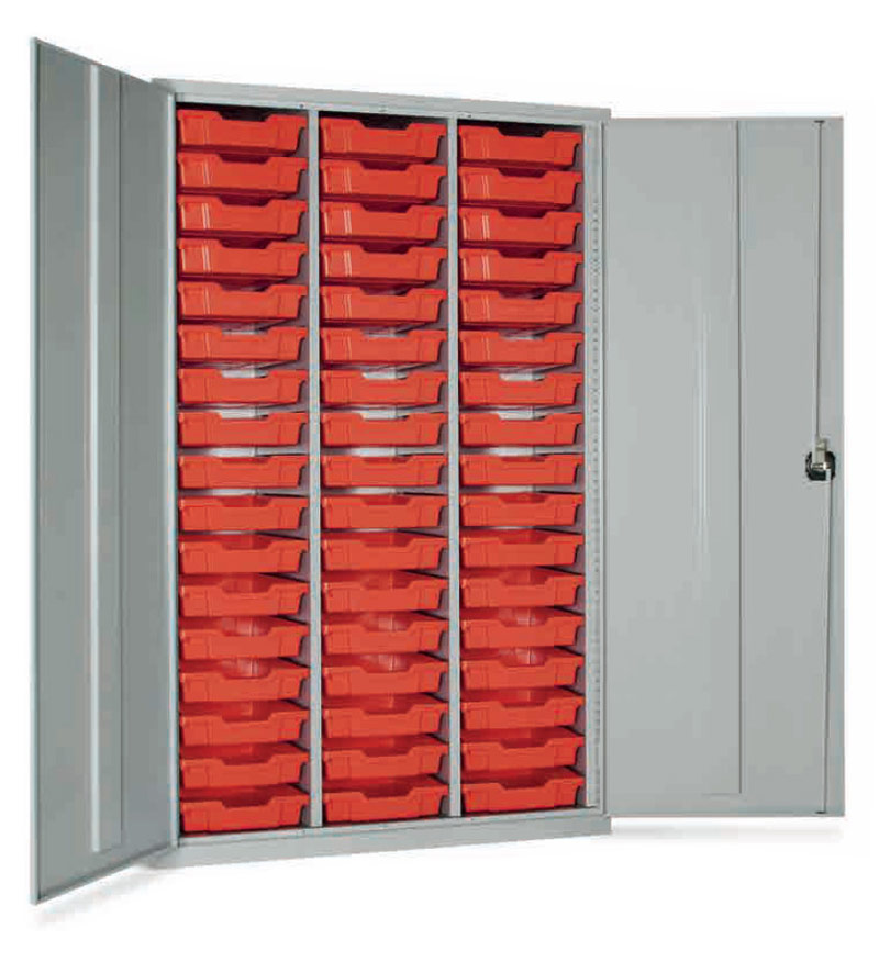Lockable Treble Cupboard With 51 Shallow Trays Set - 1830mm