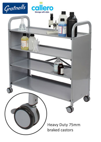 Callero Plus Flat Shelf Unit with 4 Shelves