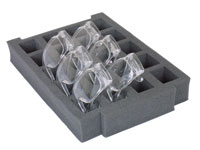 Gratnells Tray Inserts - Foam 20 Safety Glasses Holder Insert (Pack of 6)
