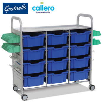 Callero Plus® STEAM Activity Treble Width Trolley - with 12 Deep Trays