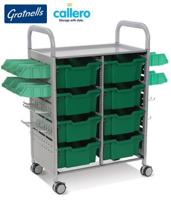 Callero Plus® STEAM Activity Double Trolley - with 8 Deep Trays