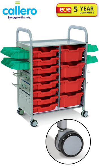 Callero Plus® STEAM Activity Double Trolley - with 8 Shallow & 4 Deep Trays