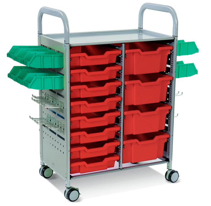 Callero Plus STEAM Activity Double Trolley - with 8 Shallow & 4 Deep Trays