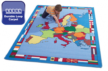 Gigantic European Map Rug - 3m x 2m